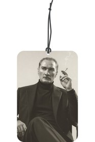Resim ByMeyla Karizmatik Gazi Atatürk Görselli Çift Yönlü Dekoratif Oto Kokusu ve Oto Aksesuarı 