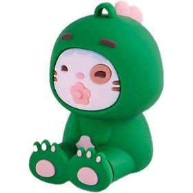 Resim E2M Sevimli Kedi Anahtarlıklı Telefon Standı Yeşil 