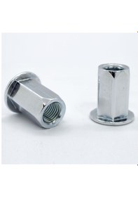 Resim Ayaz M8 Perçin Somun Altı Köşe Flanşlı 100 Adet 