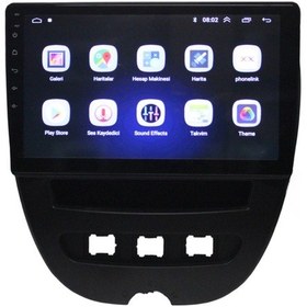 Resim Peugeot 107 / Citroen C1 / Toyota Aygo 2007-2013 10 inç 10-256 GB PRO Android Carplay Multimedya 