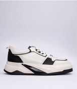 Resim MARCOMEN Erkek Bağcıklı Deri Sneaker Siyah/ Beyaz 