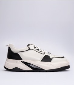 Resim MARCOMEN Erkek Bağcıklı Deri Sneaker Siyah/ Beyaz 