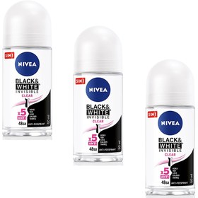 Resim Nivea Invisible Black White Clear Kadın Roll-On 50 ml 3 ADET 
