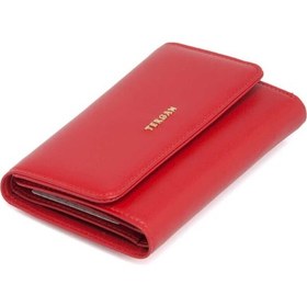Resim Tergan Kırmızı Deri Kadın Cüzdan - S1cb00005730-a86 Kırmızı 