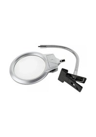 Resim 2.5x130 Mm 5x24 Mm Led Aydınlatmalı Büyüteç,masa Üstü Metal Hortum Mandallımg15124c 