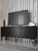 Resim Woodn Love Bello 160 Cm Metal Ayaklı Tv Ünitesi - Konsol - Siyah / Siyah 
