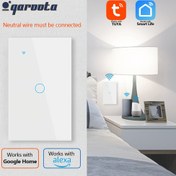 Resim Tuya Akıllı WiFi Işık Anahtarı - Sesli ve Uygulama Kontrolü, Alexa ile Uyumludur, Zamanlayıcılı Dokunmatik Duvar Anahtarı, Alev Geciktirici Temperli Cam, Beyaz/Siyah, ABD Standartı, 1/2/3/4 Gruplu, 100-240V, Nötr Tel Gereklidir 