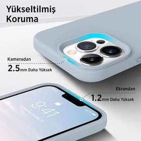 Resim Bix iPhone 16 Pro Max Silikon Kılıf MagSafe Uyumlu Güçlü Koruma Darbe Emici Kömür Grisi 