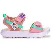 Resim Kiko Kids Cırtlı Yürüyüş Kız/Erkek Çocuk Sandalet 200 Pudra - Yeş Pudra 