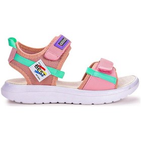 Resim Kiko Kids Cırtlı Yürüyüş Kız/Erkek Çocuk Sandalet 200 Pudra - Yeş Pudra 