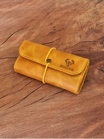 Resim English Leather Cüzdan Tutun Çantası Hakiki Deri Tutun Kesesi Açık Boyut: 13cm 19cm Kapalı Boyut: 7cm 13cm 