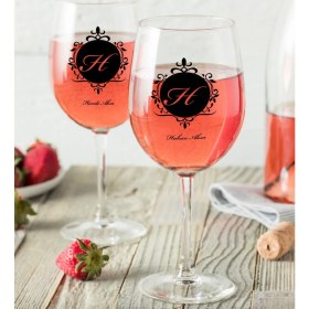 Resim BK Kişiye Özel Isimli Renkli Baskılı Ikili Şarap Kadehi Seti-9 