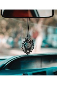 Resim VELUX HOME Araba Dikiz Aynası Süsü Taçlı Aslan Kral Metal 