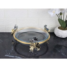 Resim Atabey Home Kelebek Ayak Yuvarlak Borcam Tepsi-25 Cm 