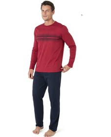 Resim Pierre Cardin Erkek Yeni Sezon Bisiklet Yaka Baskılı Uzun Kollu Pamuk Pijama Takımı Ch.pc.6.102.c0-bordo-2xl Çok Renkli 