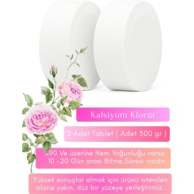 Resim Vcalla 2 Adet Gül Esanslı Nem Alıcı Tablet 500 gr | Küf ve Rutubet Giderici | Ev ve Ofis Için 