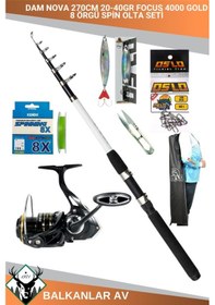 Resim Dam Nova 270cm 20-40gr Focus 4000 Gold 8 Örgü Spin Olta Seti 