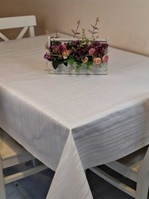 Resim Elyaflı Pvc Muşamba - Desenli Silinebilir Masa Örtüsü Mrl78a Beyaz 