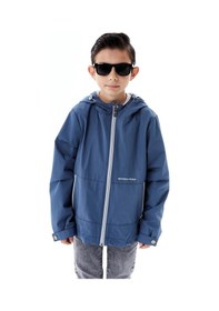 Resim Benitto Kids Erkek Çocuk Kapüşonlu Mevsimlik Yağmurluk 51366 Mavi 
