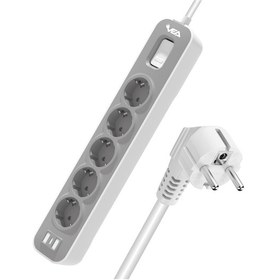 Resim Vea Ve-nova105 A Class 5li Anahtarlı 1.5 Metre Akım Korumalı Grup Priz Made In Malaysıa 