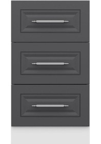 Resim Minar Mutfak Modül Alt 3ç Nray 45cm Dolap Byz Mebran C Antrasit 