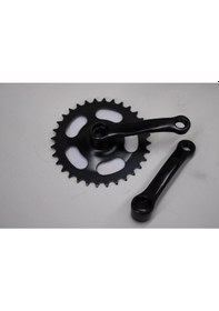 Resim BMX BİSİKLET 32 T AYNAKOL KÖŞELİ MODEL SİYAH RENK BMX ORTA DİŞLİ 