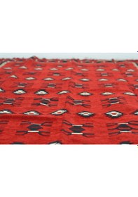 Resim Etnik Motifli Otantik Dekoratif Kilim Desenli Halı 160cmx250cm M1 Kırmızı 