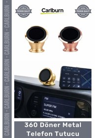 Resim Otoaksesuar Güçlü Mıknatıslı Otomobil Araba Eşya 360 Döner Metal Torpidoya Yapışkan Telefon Tutucu 