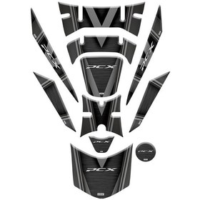Resim Gogo Tank Pad Seti Siyah 11 Parça Honda Pcx 2018-2020 