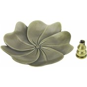 Resim Geeroyoo Retro Gümüş Renkli Allüminyum Kuru İkli Tütsü Tepsi, Ev Feraşatı, Budizm Stili, Çiçek Desenli, Kuru İkli Tutucu, Tepe Odası Dekorasyonu 