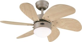 Resim Turbo Swirl 76 cm Titanyum Tavan Vantilatörü, LED Uyumlu, İç Mekan - Siyah 