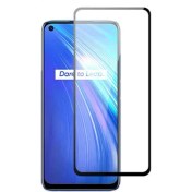 Resim Case 4U Realme 6 Kenarları Kırılmaya Dayanıklı Cam Ekran Koruyucu Şeffaf 