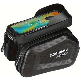 Resim Chuangyinshop Su Geçirmez Eva Bisiklet Gidon Çantası Siyah Sırt Askılı Ön Demir Poşu Siyah 