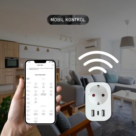 Resim Onvec Usb Type-c Akıllı Tekli Priz, WiFi + BLE, Google Home ve Amazon Alexa Uyumlu, Uzaktan Kontrol, Anlık Enerji Tüketimi Takip, Zamanlayıcı Özellikli 