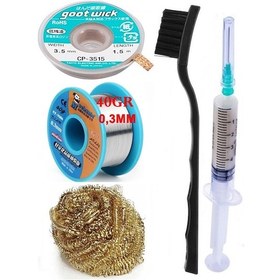Resim Mechanic /lehim Teli 40gr 0,3mm Lehim Toplama Cp-3515 Emme Teli 3,5mm Havya Ucu Temizleme Teli Set St03 
