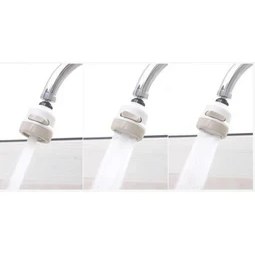 Resim Ozcmax Filtreli Kireç Önleyici 360 Derece Dönen Hareketli Musluk Başlığı - 3 Fonksiyonlu - Krem 
