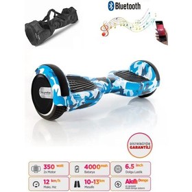 Resim Citymate Hoverboard 6.5 inch Elektrikli Kaykay Scooter Full Ledli Bluetooth Hoparlörlü Çanta Hediye D01 