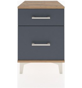 Resim Hyperion Komodin 2 Çekmeceli 44x44x64 Çam-antrasit Atlas Çam 