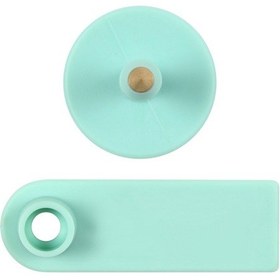 Resim Fosenze Koyun Kulak Etiketi Yeşil 100 Adet Paket Abs Malzeme Sağlam Tutma Fonksiyonu 5.2x1.8cm Boyut 