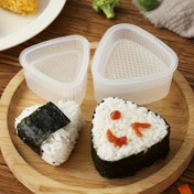 Resim 2 adet Şeffaf Üçgen Pirinç Topu Kalıbı - Büyük ve Küçük Pirinç Topu Yapıcı, Bento Kutusu ve Bento Kutusu Süslemesi İçin Uygun - Mutfak Aletleri ve Mutfak Aksesuarları, Ev Yemekleri İçin Uygun 