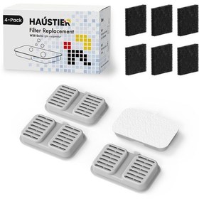 Resim Haustier Fw3 Set Uyumlu Otomatik Kedi Su Sebili Uyumlu W28l Filtre Seti 4 Adet 