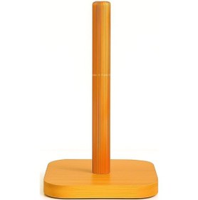 Resim Bambu Kağıt Havluluk Doğal Ahşap Mutfak Tezgahı İçin Dikey Kağıt Havlu Standı Modern Şık Tasarım Dayanıklı Kolay Temizlenir Kaymaz Tabanlı Pratik Kağıt Havlu Tutucu Organizer Kare 