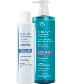 Resim Ducray Keracnyl Gel Yağlı Ve Akneli Ciltler İçin Temizleme Seti 