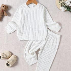 Resim Çocuklar için Dış Mekan Sahnelere Uygun Dokulu Kumaş Kapüşonlu Sweatshirt & Pantolon, Dış Mekan için Mükemmel 