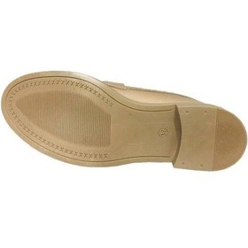 Resim Comfort Shoes 233 Deri Trend Fashion Taşlı Kadın Babet Bej 