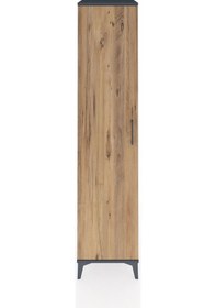 Resim Hyperion Dolap 5 Raflı Tek Kapaklı 44x44x195 Antrasit-çam Antrasit 