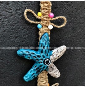 Resim Deniz Yıldızı Nazar Boncuk Bahçe Balkon Kapı Duvar Süs Sarkaç (387077025) 