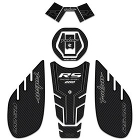 Resim Bajaj Pulsar RS 200 Siyah Karbon Gidonlu Tank Pad Set 