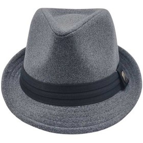 Resim Uniquetrenders Kadın Lüks Trilby Kaşe Fötr Şapka Füme 