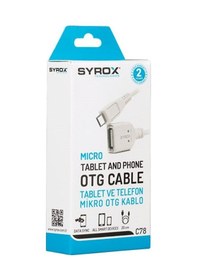 Resim Syrox Micro To Usb Otg Dönüştürücü Kablo 1.0A 20Cm Syx-C78 